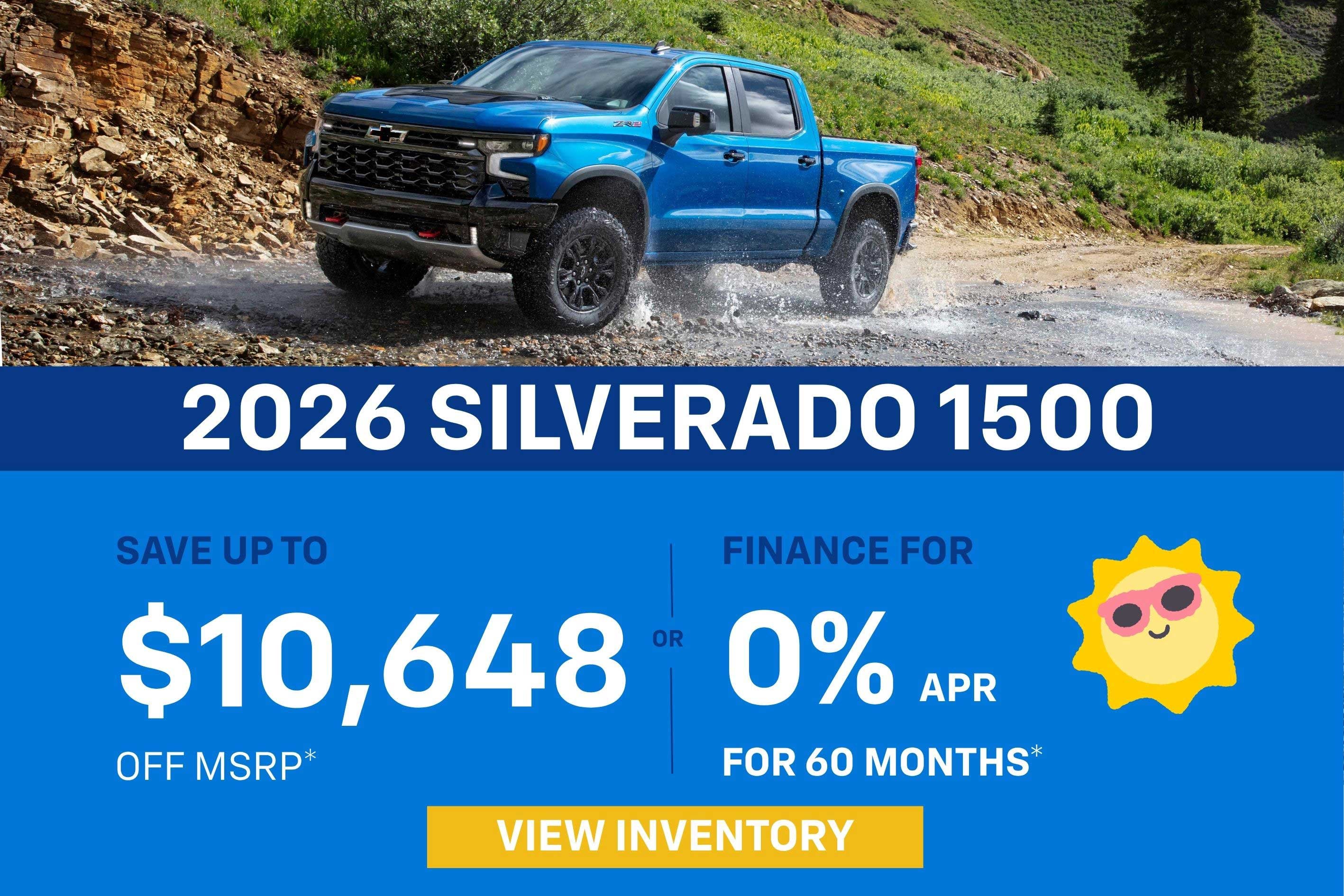 2026 Chevrolet Silverado 1500 Discount and Finance Offer